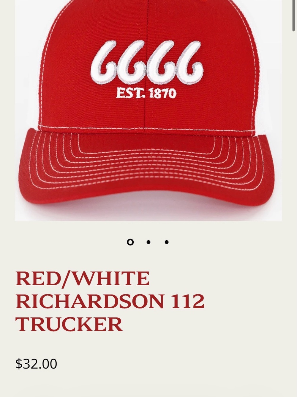 6666 Red/White Trucker Hat